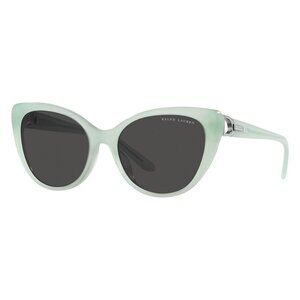 A0834Z New RALPH LAUREN Green Cat Eye RL8215BU 608287 Sunglasses Women